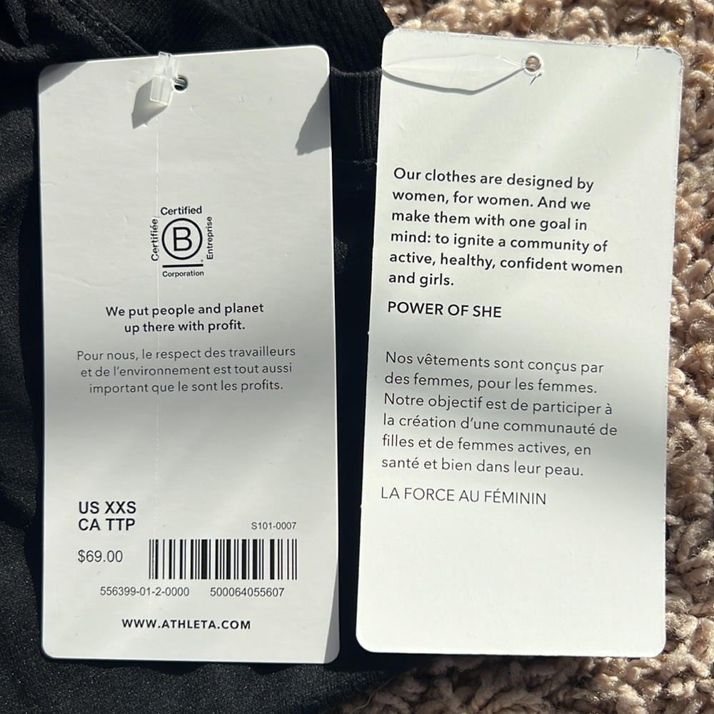 Athleta monument polo tank. Black. XXS. NWT - Picture 3 of 6